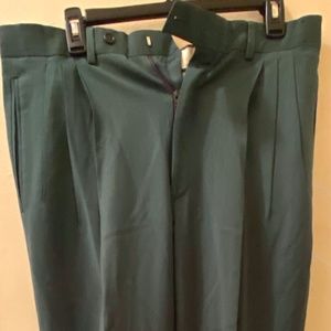 Green Pleated Pants